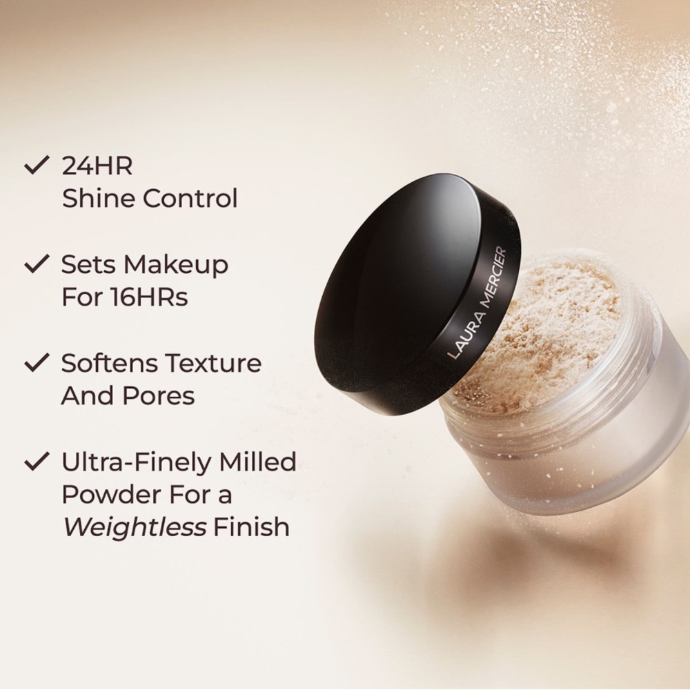Laura Mercier Loose Setting Powder Translucent .07 Travel Size NWOB